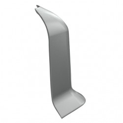 Угол наружный для алюминиевого плинтуса (60 мм) 2 шт. Серебро