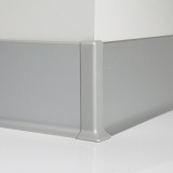Угол наружный для алюминиевого плинтуса (80 мм) 2 шт. Серебро
