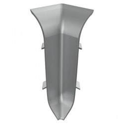 Угол внутренний для алюминиевого плинтуса (80 мм) 2 шт. Серебро