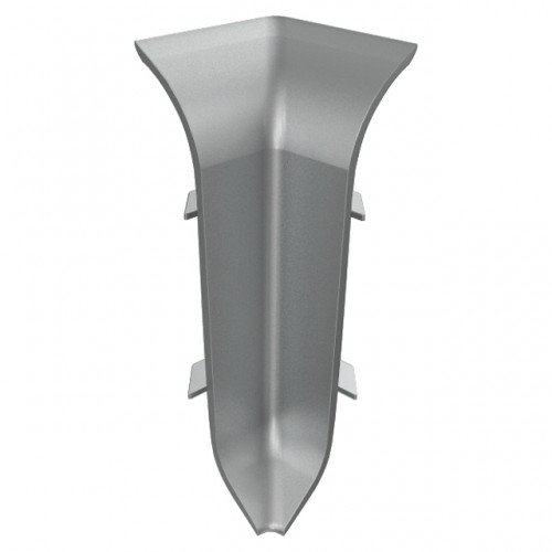 Угол внутренний для алюминиевого плинтуса (80 мм) 2 шт. Серебро