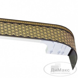 Бленда для потолочного карниза ПВХ Ажур венге/золото ширина 84 мм