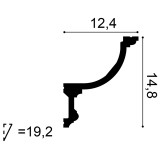 Карниз потолочный особопрочный из полиуретана Orac Decor С901 (148 мм)