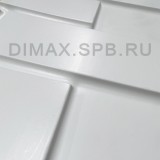 Панель облицовочная Eclectica БЕЛОТТА 3D белый кирпич 595*595*8 мм