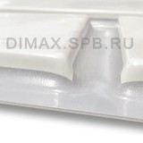 Панель облицовочная Eclectica МАТТОНЕ 3D белый кирпич с серыми швами 595*595*8 мм
