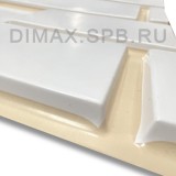 Панель облицовочная Eclectica МАТТОНЕ САНДИ 3D белый кирпич с бежевыми прожилками 595*595*8 мм