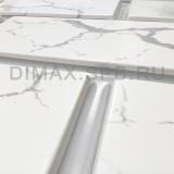 Панель облицовочная Eclectica МАТТОНЕ 3D СИТИ белый кирпич с серыми швами и прожилками 595*595*8 мм