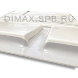 Панель облицовочная Eclectica МАТТОНЕ 3D СИТИ белый кирпич с серыми швами и прожилками 595*595*8 мм