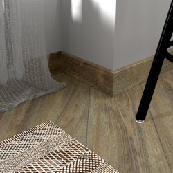 Плинтус МДФ с ПВХ покрытием Fine Floor Wood 60 мм Дуб Карлин (FF-1507)