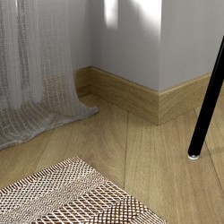 Плинтус МДФ с ПВХ покрытием Fine Floor Wood 60 мм Дуб Квебек (FF-1508)