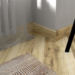 Плинтус МДФ с ПВХ покрытием Fine Floor Wood 60 мм Дуб Ла-Пас (FF-1579)