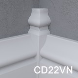 Соединительный элемент для плинтуса Madest decor CD23/CD23vn (18х18х180мм) Белая эмаль