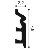Плинтус из дюрополимера Orac Decor SX122 (79 мм)