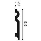 Плинтус из дюрополимера Orac Decor SX137 (99 мм)