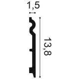 Плинтус из дюрополимера Orac Decor SX138 (138 мм)