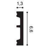 Плинтус из дюрополимера Orac Decor SQUARE SX157 (66 мм)