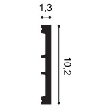 Плинтус из дюрополимера Orac Decor гибкий SQUARE Flex SX163F (102 мм)