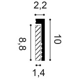 Плинтус из дюрополимера Orac Decor SQUARE SX171 (100 мм)