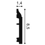 Плинтус из дюрополимера Orac Decor SX172 (85 мм)