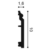 Плинтус из дюрополимера Orac Decor гибкий CONTOUR Flex SX173F (100 мм)