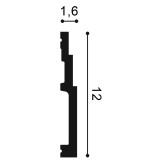 Плинтус из дюрополимера Orac Decor HIGH LINE SX180 (120 мм)