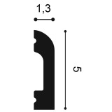 Плинтус из дюрополимера Orac Decor гибкий CASCADE Flex SX182F (50 мм)