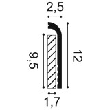 Плинтус из дюрополимера Orac Decor CASCADE SX185 (120 мм)