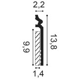 Плинтус из дюрополимера Orac Decor CONTOUR SX186 (138 мм)