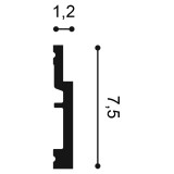 Плинтус из дюрополимера Orac Decor HIGH LINE SX187 (75 мм)