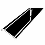 Плинтус алюминиевый (80 мм) Черный