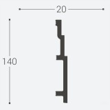 Плинтус из полимера Bello-Deco XPS П 13 (140 мм)