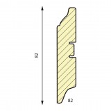 Плинтус МДФ Smartprofile 3D wood (82 мм) Белый велюр