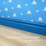 Плинтус МДФ Smartprofile Paint 3D wood 110 F белый 2,4 м (10)