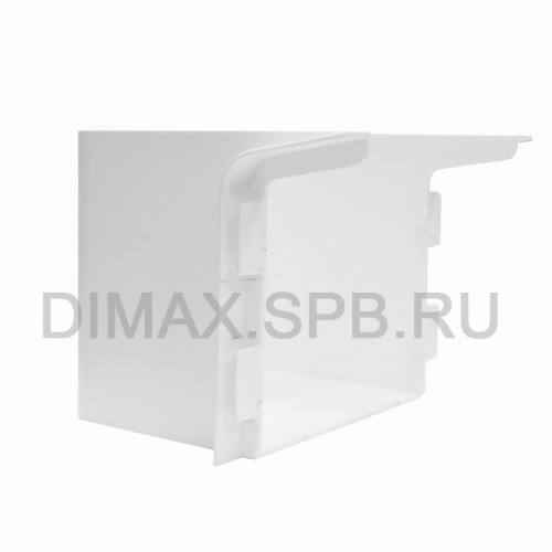 Короб маскировочный к плинтусу из вспененного ПВХ Aqua (100*110*92) Белый