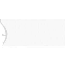 Каннелюрный плинтус для линолеума, белый (3 м)
