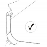 Каннелюрный плинтус для линолеума, серый (3 м)