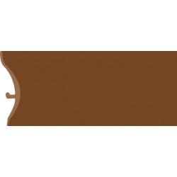 Каннелюрный плинтус для линолеума, коричневый (3 м)