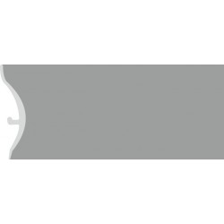 Каннелюрный плинтус для линолеума, серый (2,4 м)