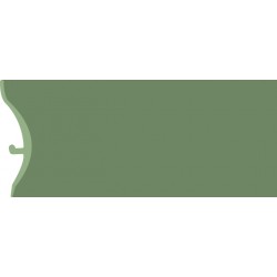 Каннелюрный плинтус для линолеума, зеленый (3 м)