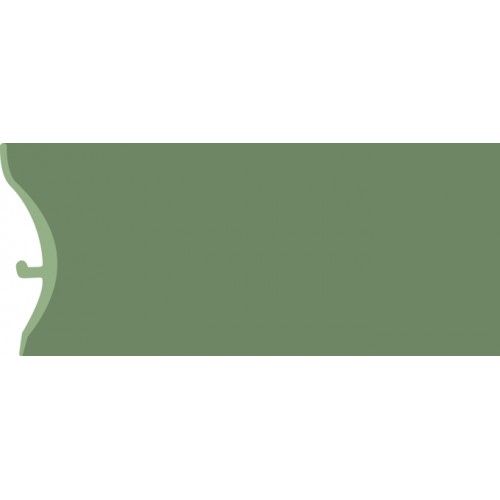 Каннелюрный плинтус для линолеума, зеленый (3 м)