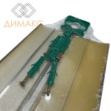 Стыкоперекрывающий одноуровневый алюминиевый порог с отверстиями А100 (100 мм) Бамбук (0,9м)