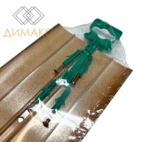 Стыкоперекрывающий одноуровневый алюминиевый порог с отверстиями А100 (100 мм) Орех (0,9м)