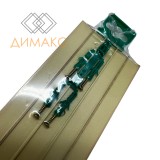 Стыкоперекрывающий одноуровневый алюминиевый порог с отверстиями А80 (78 мм) Бук натуральный (0,9м)
