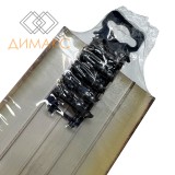 Стыкоперекрывающий одноуровневый алюминиевый порог с отверстиями А80 (80 мм) Бук светлый (0,9м)