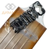 Стыкоперекрывающий одноуровневый алюминиевый порог с отверстиями А80 (80 мм) Черешня (1,8м)