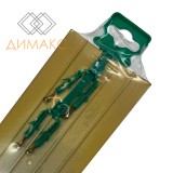 Стыкоперекрывающий одноуровневый алюминиевый порог с отверстиями А80 (78 мм) Дуб светлый (1,8м)