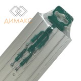 Стыкоперекрывающий одноуровневый алюминиевый порог с отверстиями А80 (78 мм) Серебро (0,9 м)
