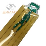 Стыкоперекрывающий одноуровневый алюминиевый порог с отверстиями А80 (78 мм) Золото (2,7м)