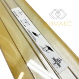 Стыкоперекрывающий одноуровневый алюминиевый порог со скрытым крепежом В100 (100 мм) Золото (0,9м)