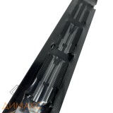 Стыкоперекрывающий одноуровневый алюминиевый порог со скрытым крепежом В2 (38 мм) Strong Дуб Серена графит П09 (2,7 м)