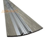 Стыкоперекрывающий одноуровневый алюминиевый порог со скрытым крепежом В2 (38 мм) Strong Дуб серена серый П02 (1,8 м)